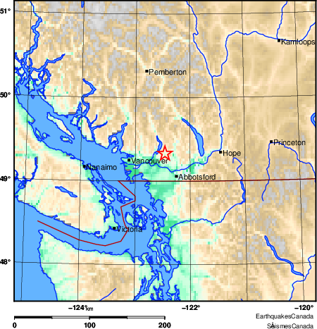 Map of Earthquake Area