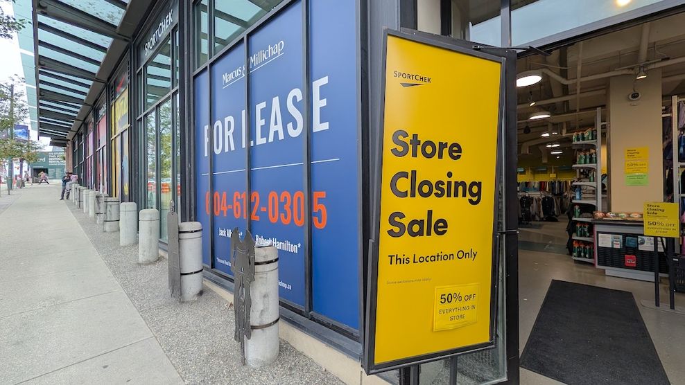 sport chek 18 west broadway vancouver closing july 25 2026 